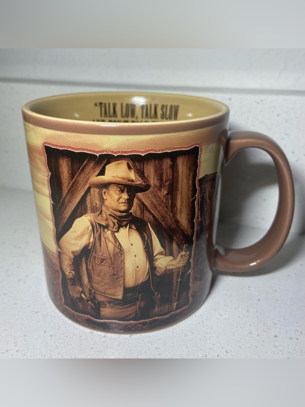 Vintage 2005 John Wayne Vandor 20 oz Ceramic Coffee Mug The Duke Quote Large Wes